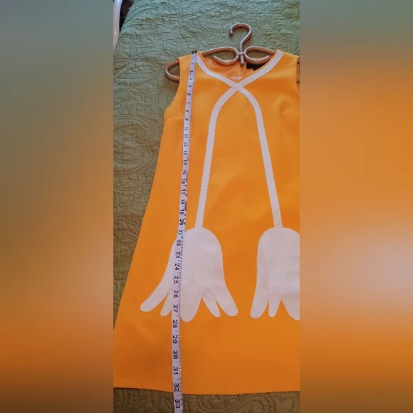 Victoria Beckham for Target marigold yellow tulip mod sheath dress XS - Picture 3 of 7